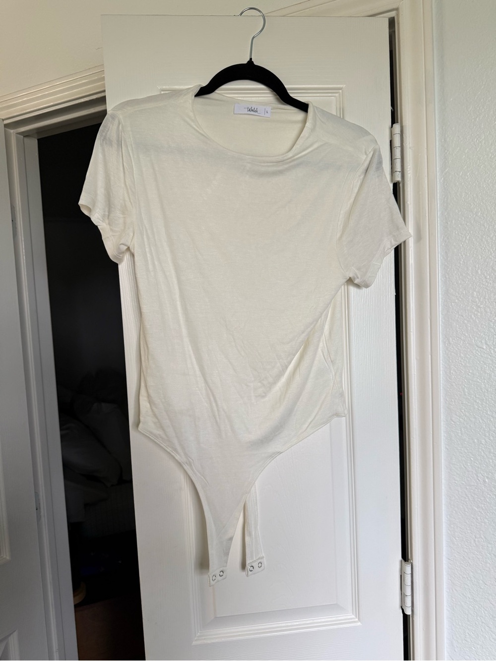 TALULAH Cream Short Sleeve Bodysuit